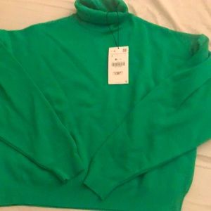 New tags sweater color green Zara